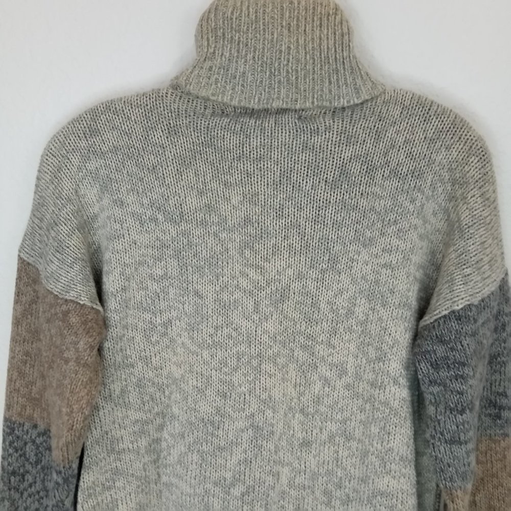 Reference Point Chunky Patch Turtleneck Sweater S - image 8